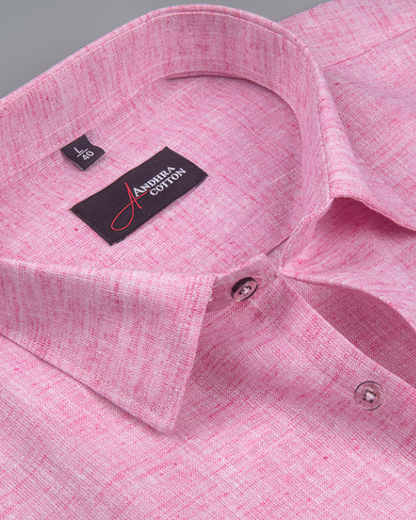 60 Lea Linen Pink Colour Shirts for Men