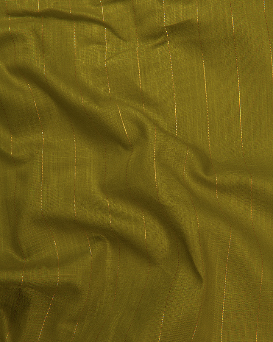 Cotton Mehendi Colour with Golden Lining Shirts for Men