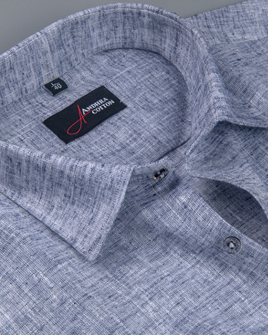 Linen Neavy Blue Colour Shirts for Men