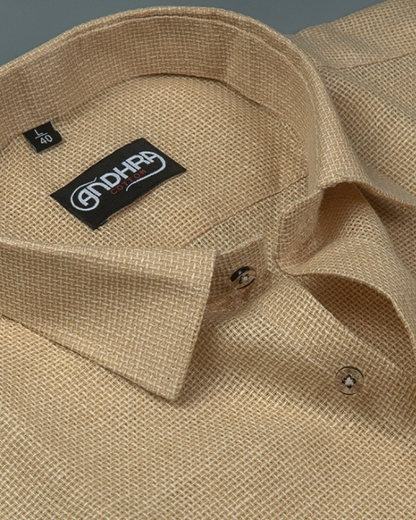 Matty Jute Linen Fone Colour Shirts for Men