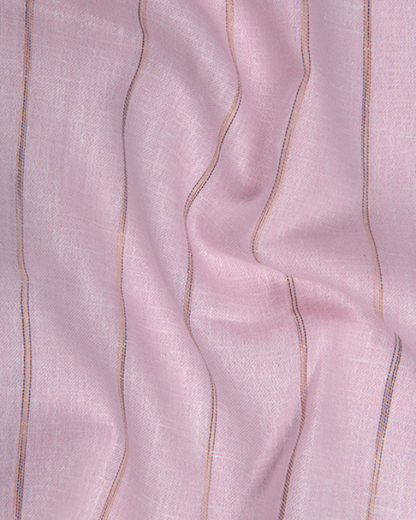 Kalas Linen Pink with Golden Lining Shirt for Men