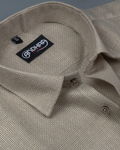 Matty Jute Linen Light Fone Colour Shirts for Men