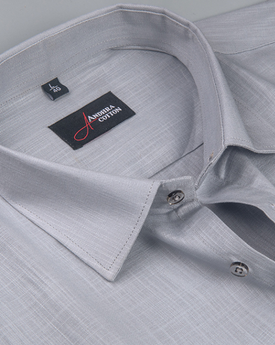 Bristol Linen Still Gray Colour Shirts for Men