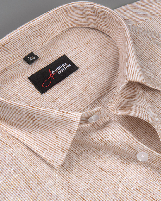 Bayview Linen Light Fone Colour Shirts For Men