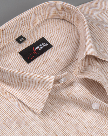 Bayview Linen Light Fone Colour Shirts For Men