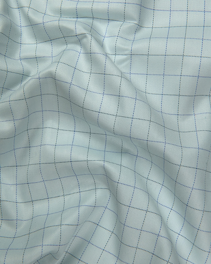Arvind Mofatlal Light Sky Blue Colour Checks Shirts for Men