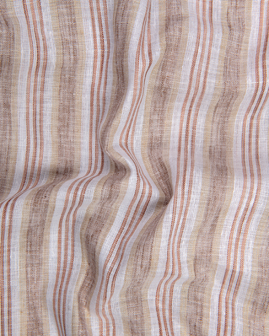 Super Fine Linen Fone Marrun Mix Patta Print Shirts for Men