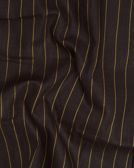 Cotton Brown Colour with Golden Lining Shirts for Men