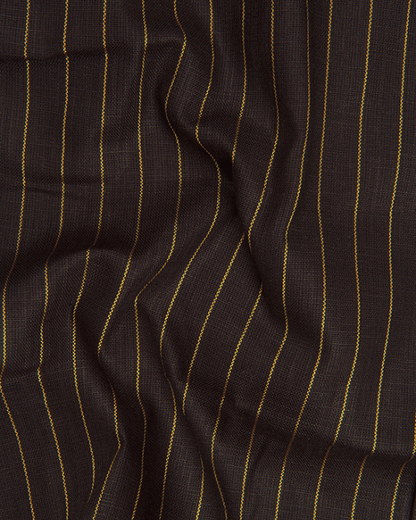 Cotton Brown Colour with Golden Lining Shirts for Men