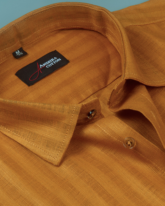 Linen lining Golden Fone Colour Shirts for Men