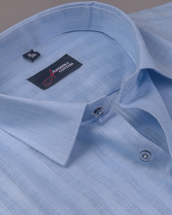 Linen Lining Sky Blue Colour Shirts for Men