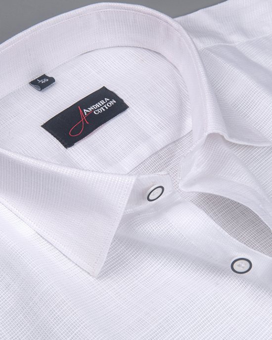 Casa Linen White Colour Shirts for Men