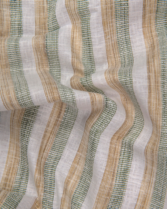 Jute Linen Fone with Green Patta Shirts for Men