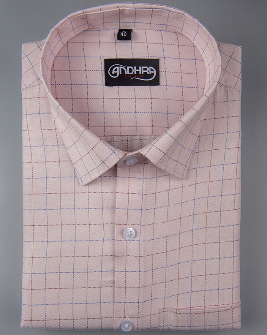 Arvind Mofatlal Pink Colour Checks Shirts for Men