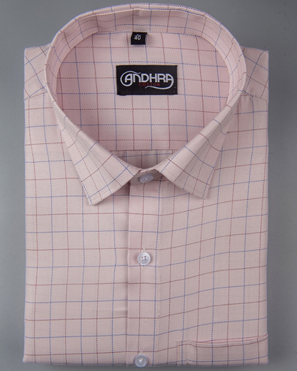 Arvind Mofatlal Pink Colour Checks Shirts for Men