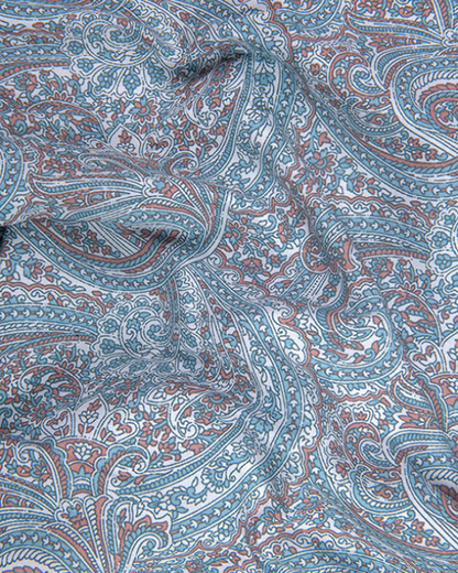 Cotton Sky Maroon Pathan Print Shirts for Men