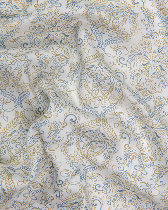 New Cotton Cream with Rajwada Print Shirts for Men