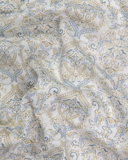 New Cotton Cream with Rajwada Print Shirts for Men