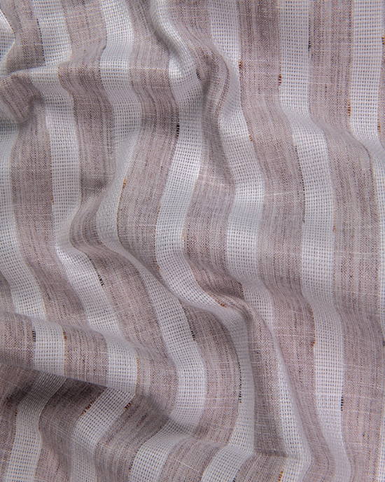 Soft Jute Linen White with Light Marrun Patta Shirts for Men