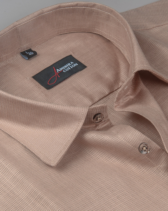 Casa linen peach colour shirts for men