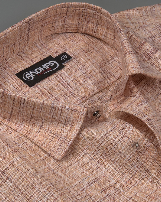 Mofatlal Khadi Marrun Red Shade Colour Shirts for Men