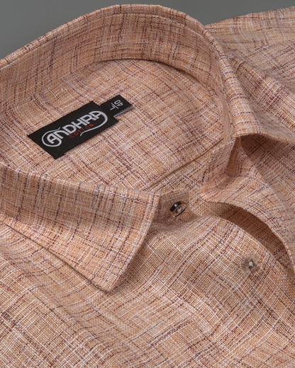 Mofatlal Khadi Marrun Red Shade Colour Shirts for Men