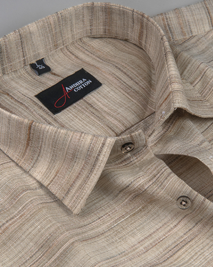 Ethenik Khadi Fone Colour Shirt for Men