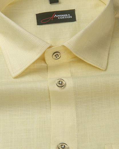 Casa linen yellow colour shirts for men