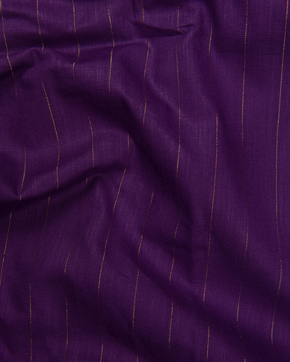 Cotton Lavender Colour with Golden Lining Shirts for Men