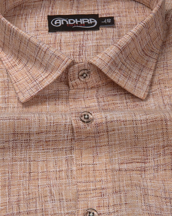 Mofatlal Khadi Marrun Red Shade Colour Shirts for Men
