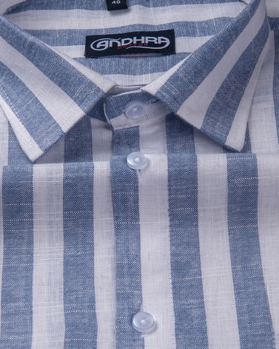 Oxford White with Sky Patta shirts for Men