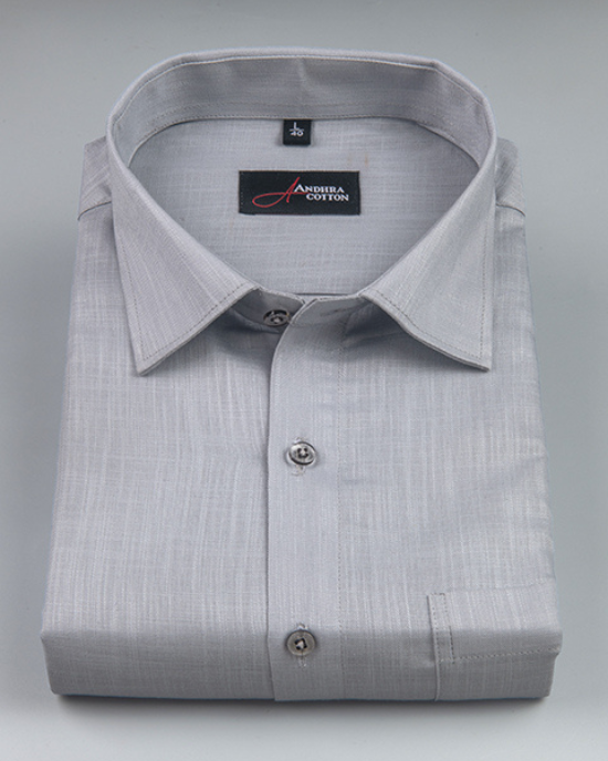 Bristol Linen Still Gray Colour Shirts for Men