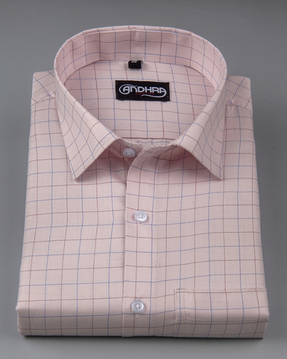 Arvind Mofatlal Pink Colour Checks Shirts for Men