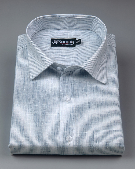 Bayview Linen Sky Blue Colour Shirts for Men