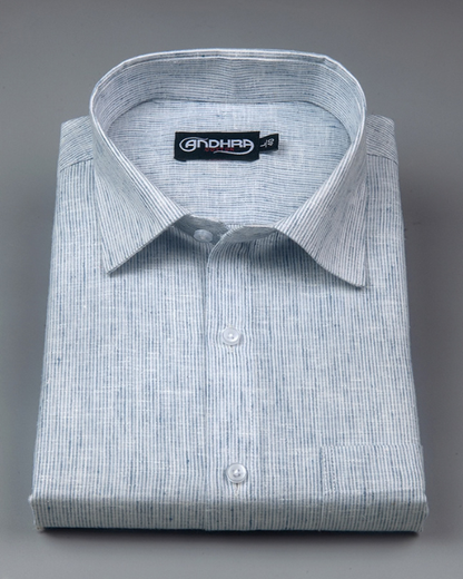 Bayview Linen Sky Blue Colour Shirts for Men