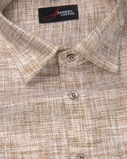 Khadi Light Fone with Brown Shade Colour Shirts for Men