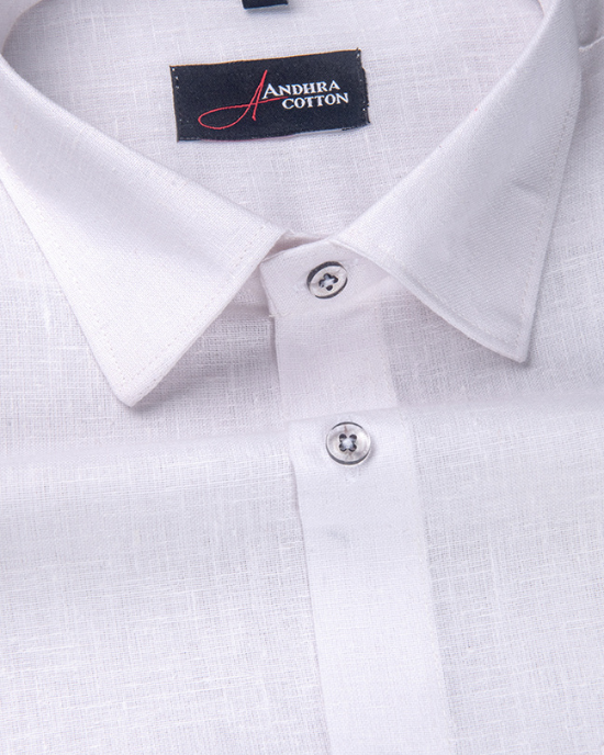 Linen White Colour Shirts for Men