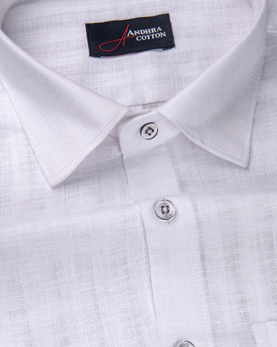 Linen Lining White Colour Shirts for Men
