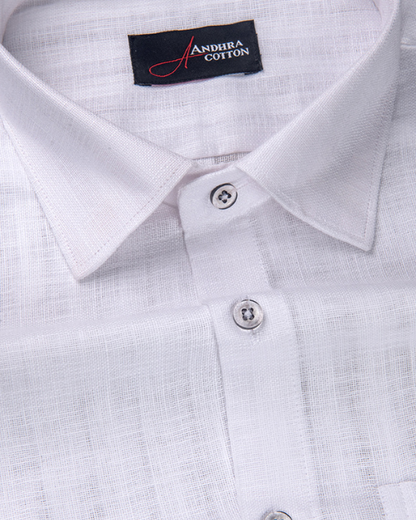 Linen Lining White Colour Shirts for Men