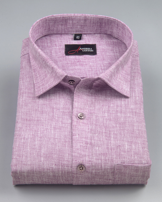 60 Lea Linen Lavender Colour Shirts for Men