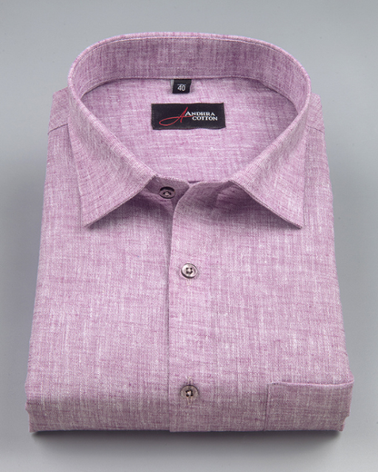 60 Lea Linen Lavender Colour Shirts for Men