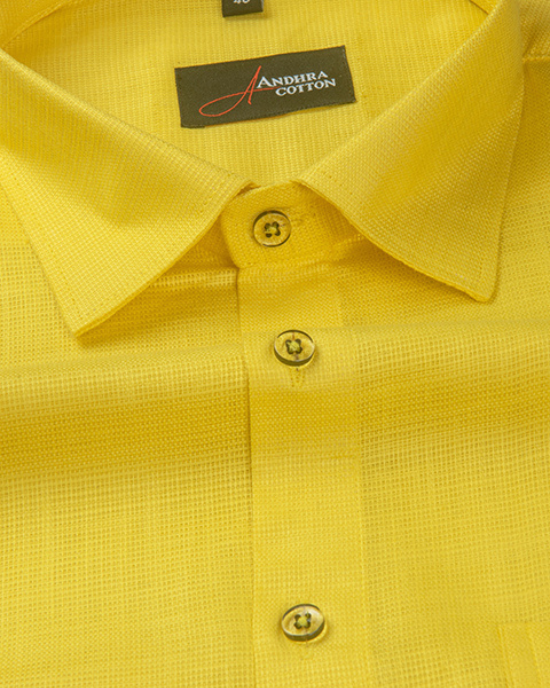Casa linen golden yellow colour shirts for men