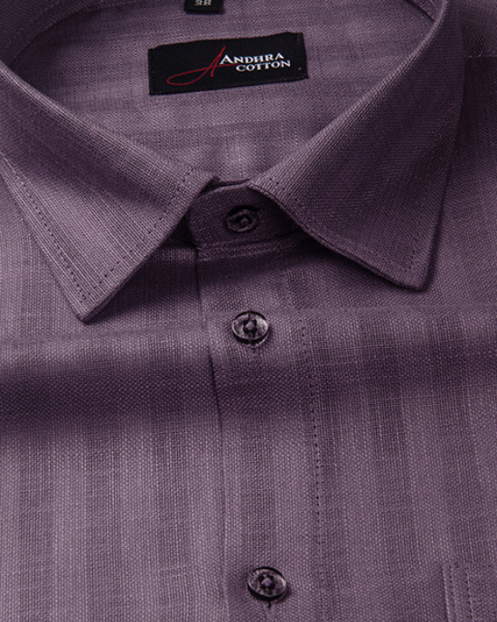 Linen Lining Purple Colour Shirts for Men