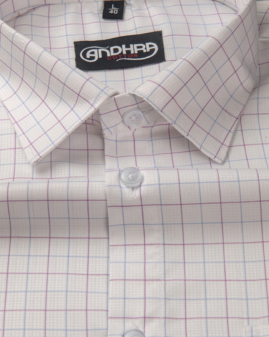 Arvind Mofatlal Pink Blue Mix Checks Shirts for Men
