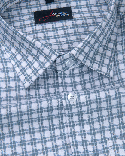 Cotton Checks Blue Colour Shirts For Men