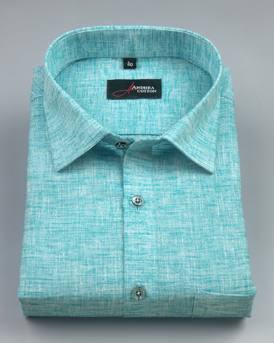 60 Lea Linen Rama Blue Colour Shirts for Men