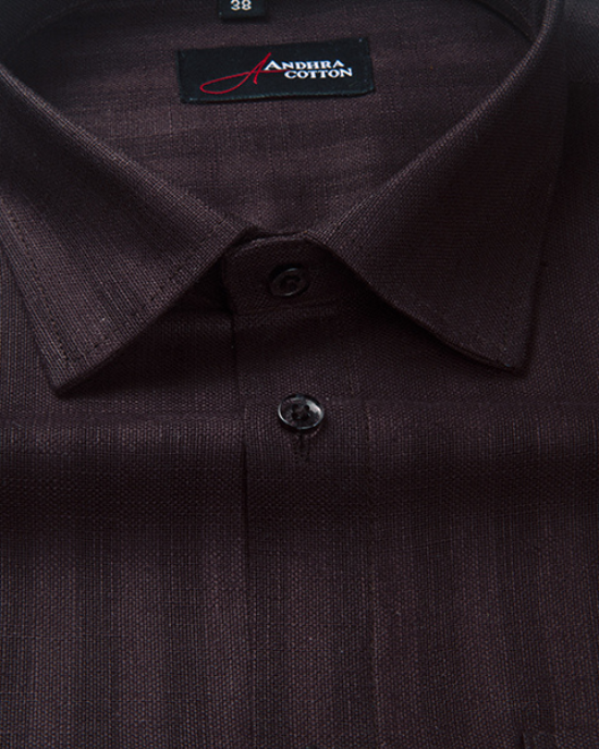 Linen lining coffee colour shirts for men
