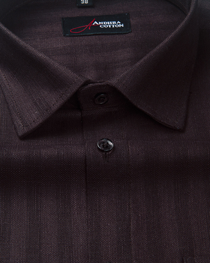 Linen lining coffee colour shirts for men