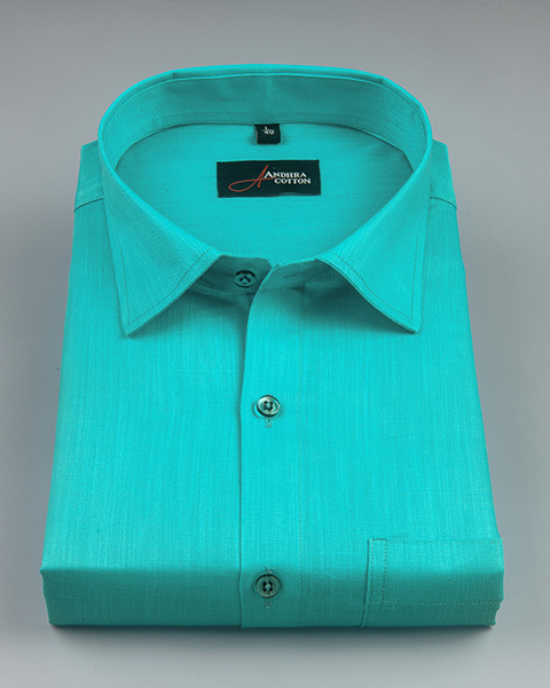 Bristol Linen Rama Green Colour Shirts for Men