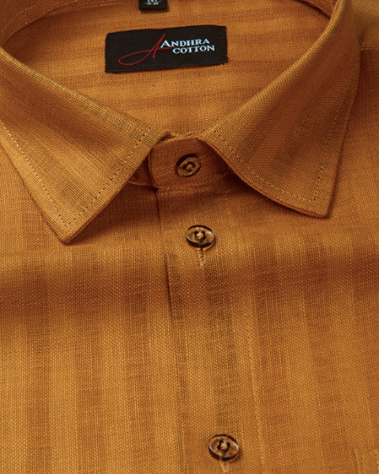 Linen lining Golden Fone Colour Shirts for Men